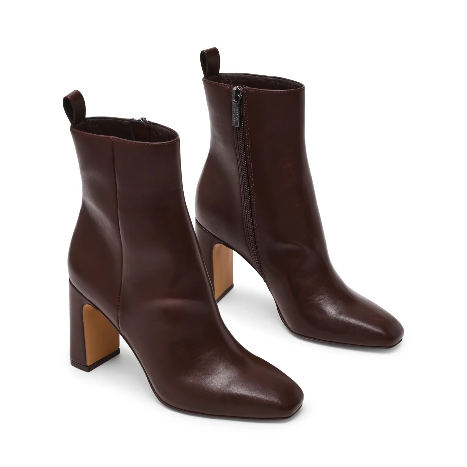 bottines en cuir marron