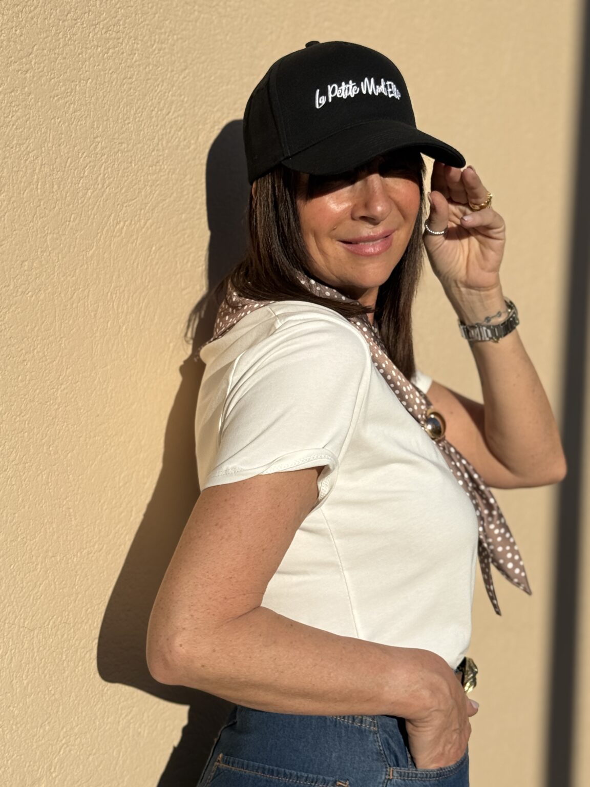 casquette brodée noir la petite mod'elle