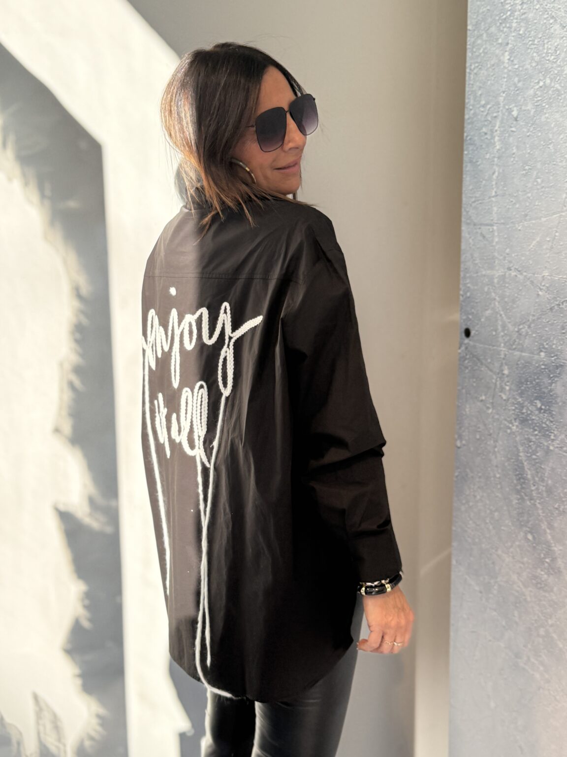 chemise oversize noire bsb1