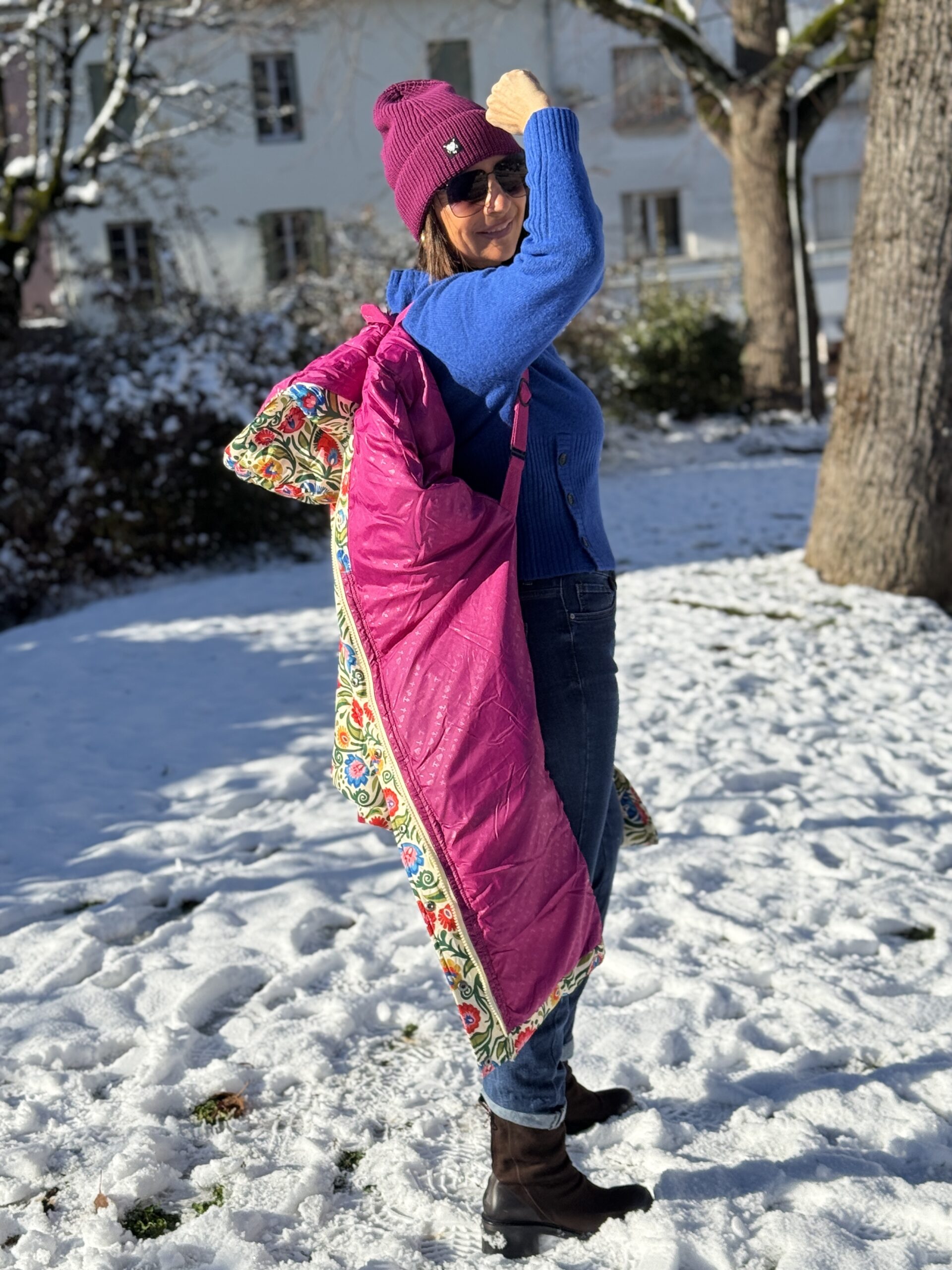doudoune longue matelassée à capuche noir