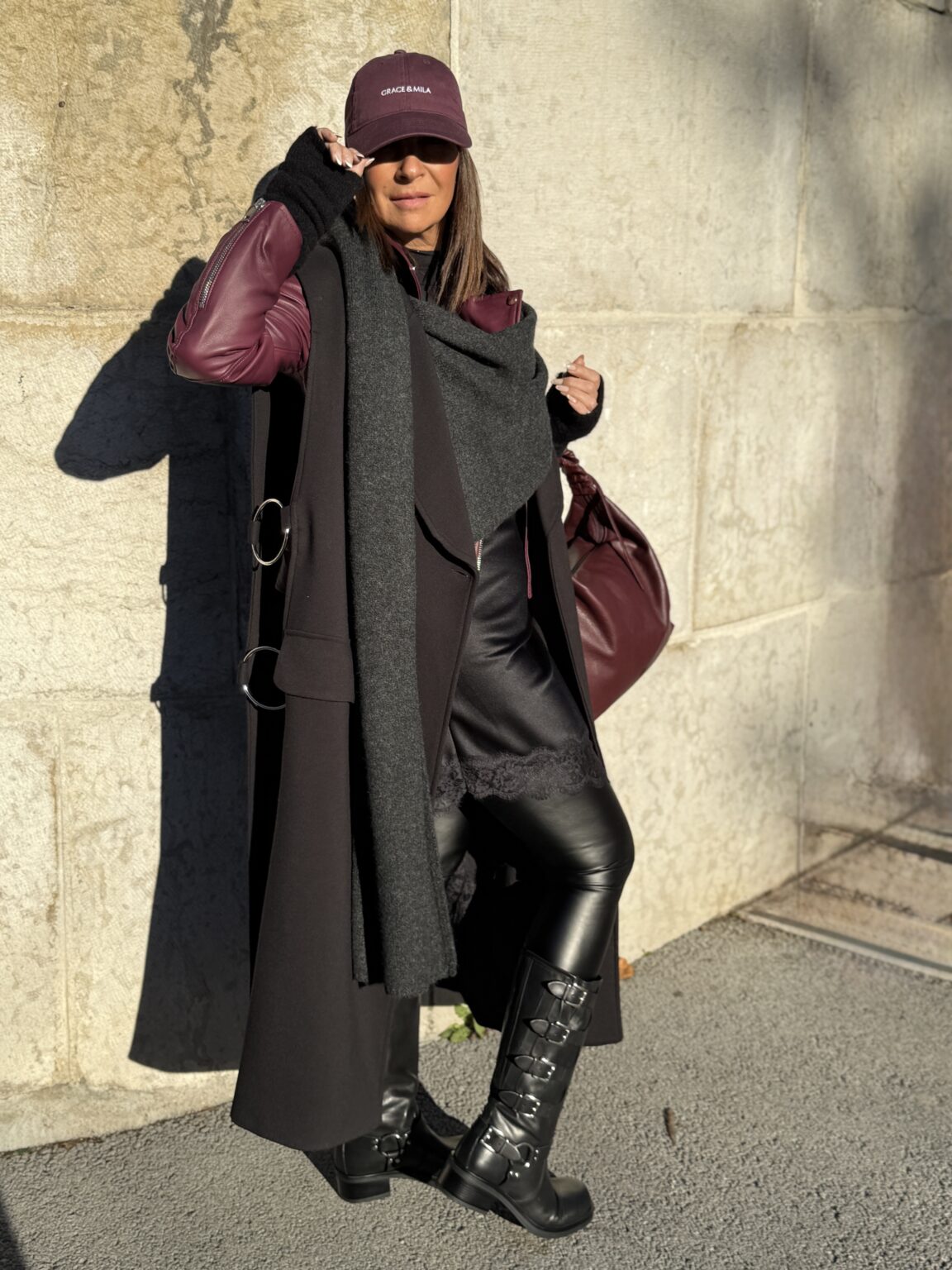 look complet manteau robe sac perfecto biba souvenir muchmoney imperial1