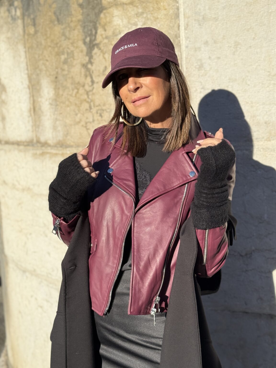 perfecto cuir bordeaux imperial