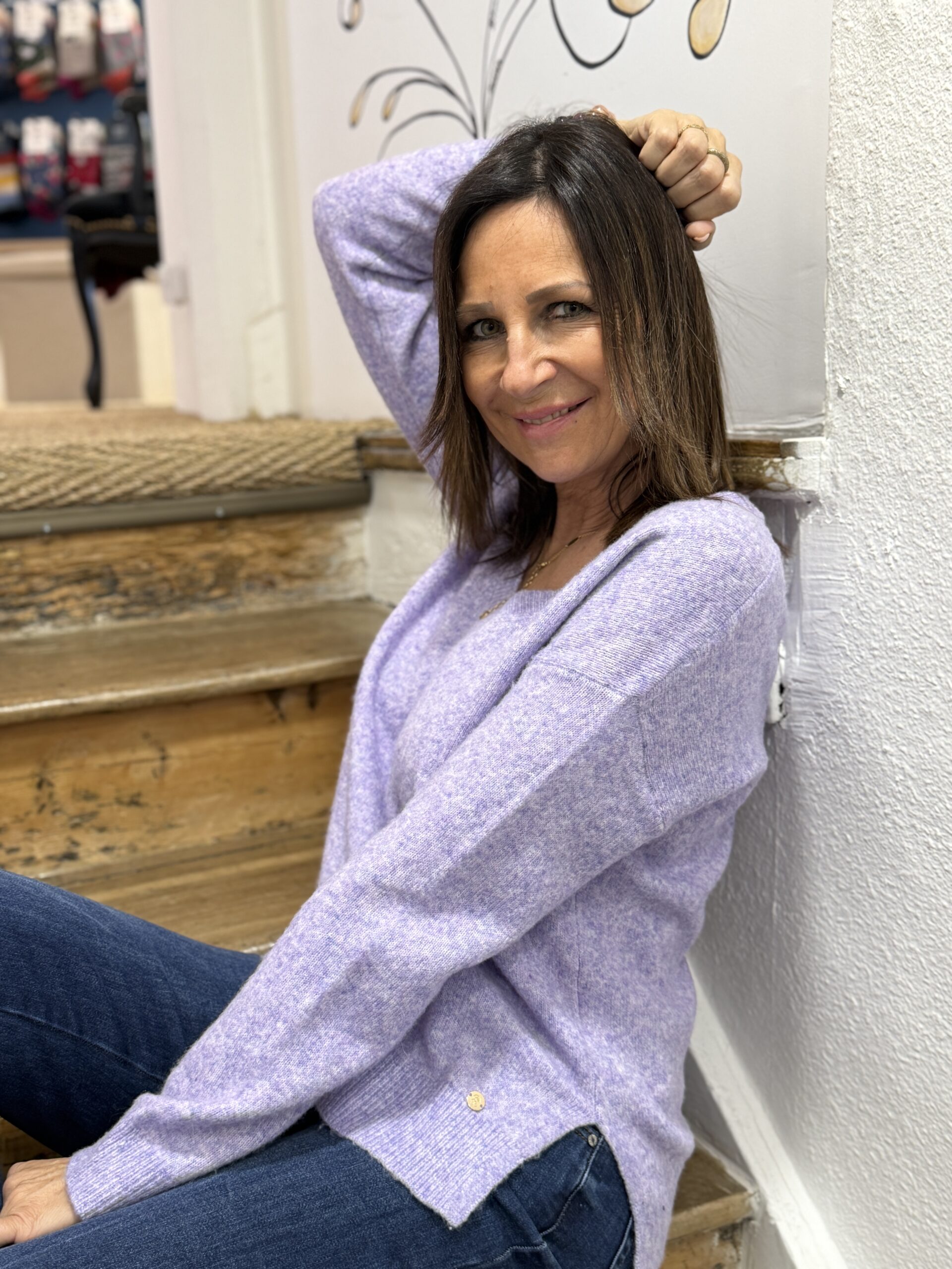 pull col v vert mousse