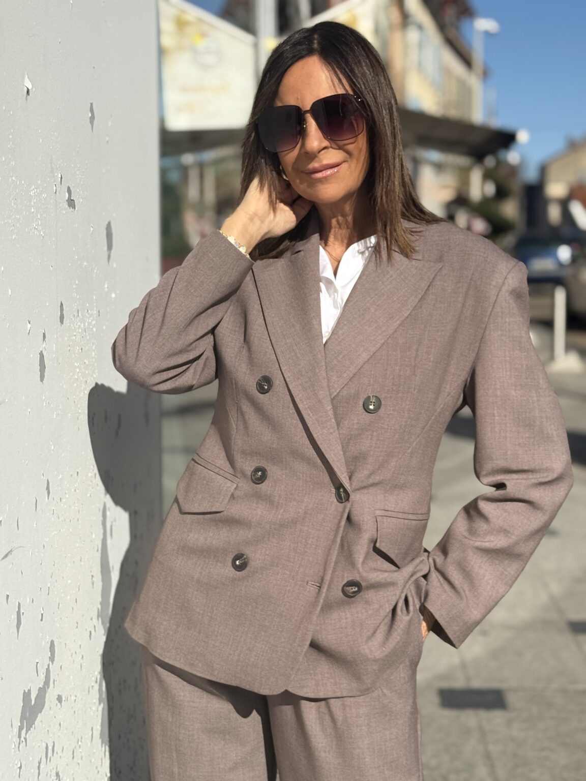veste blazer taupe