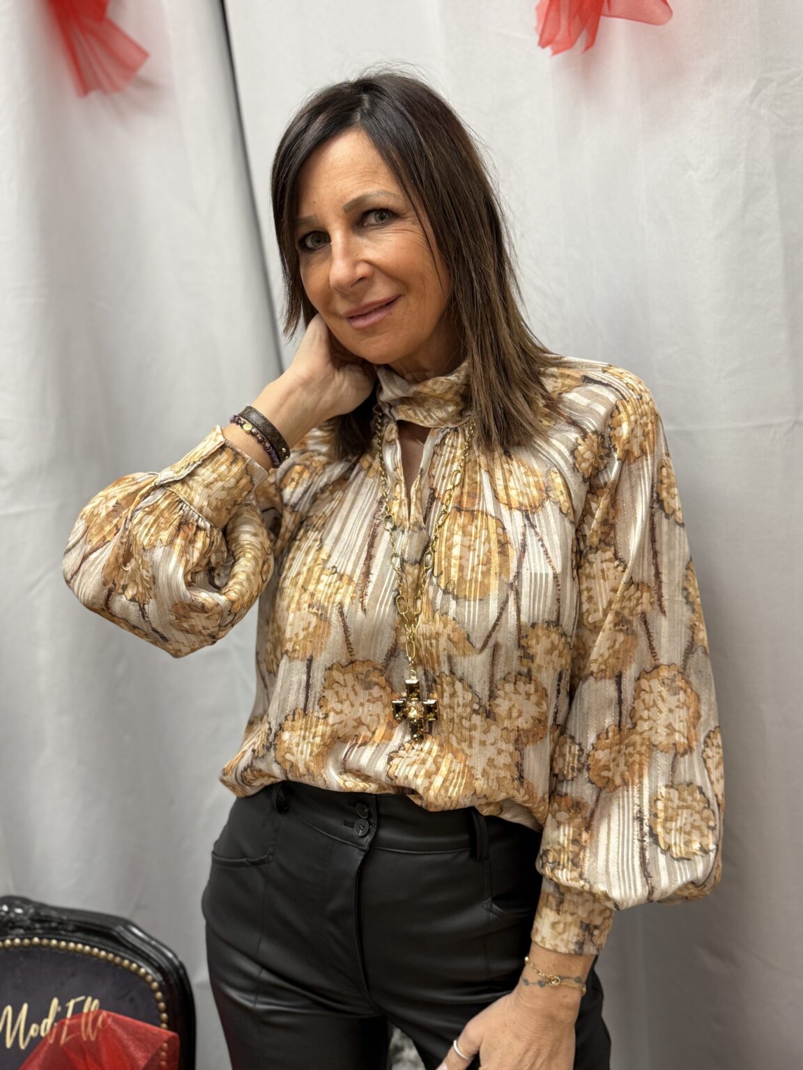 blouse plissé imprimé floral
