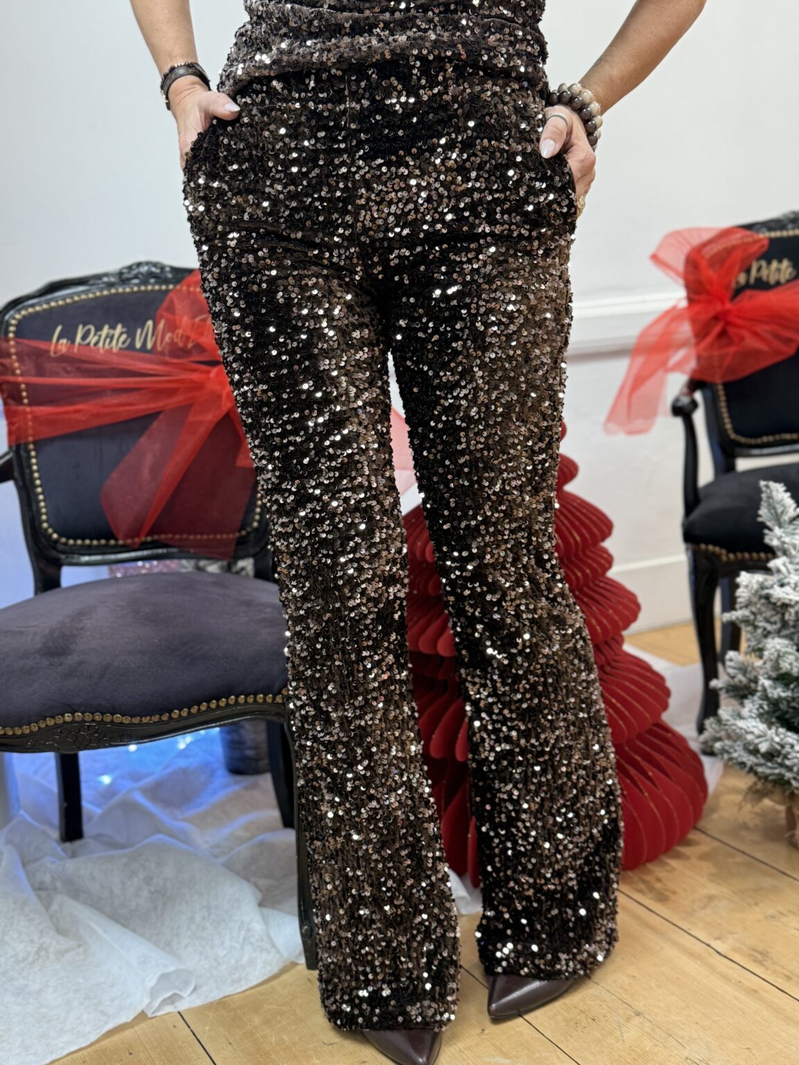 pantalon paillette choco muchmoney