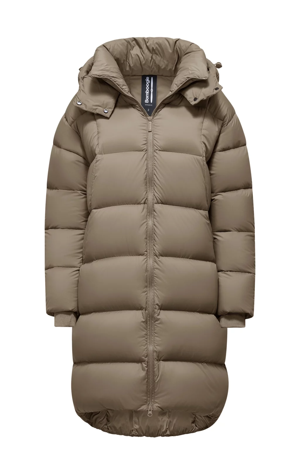 doudoune longue taupe