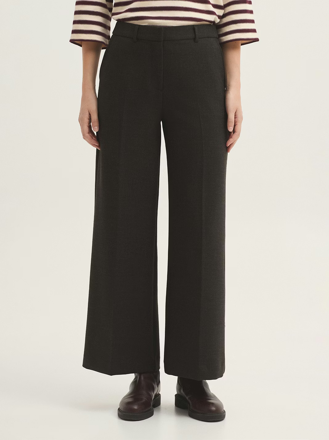 pantalon droit gris anthracite