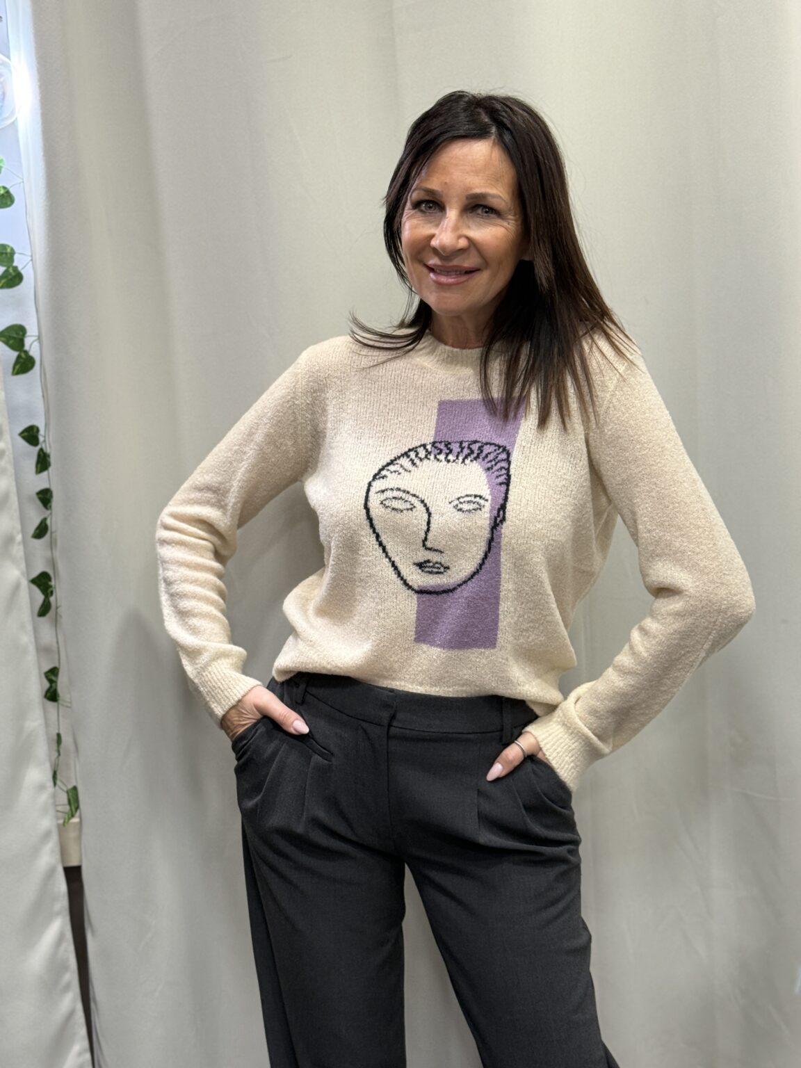 pull en laine bouclée