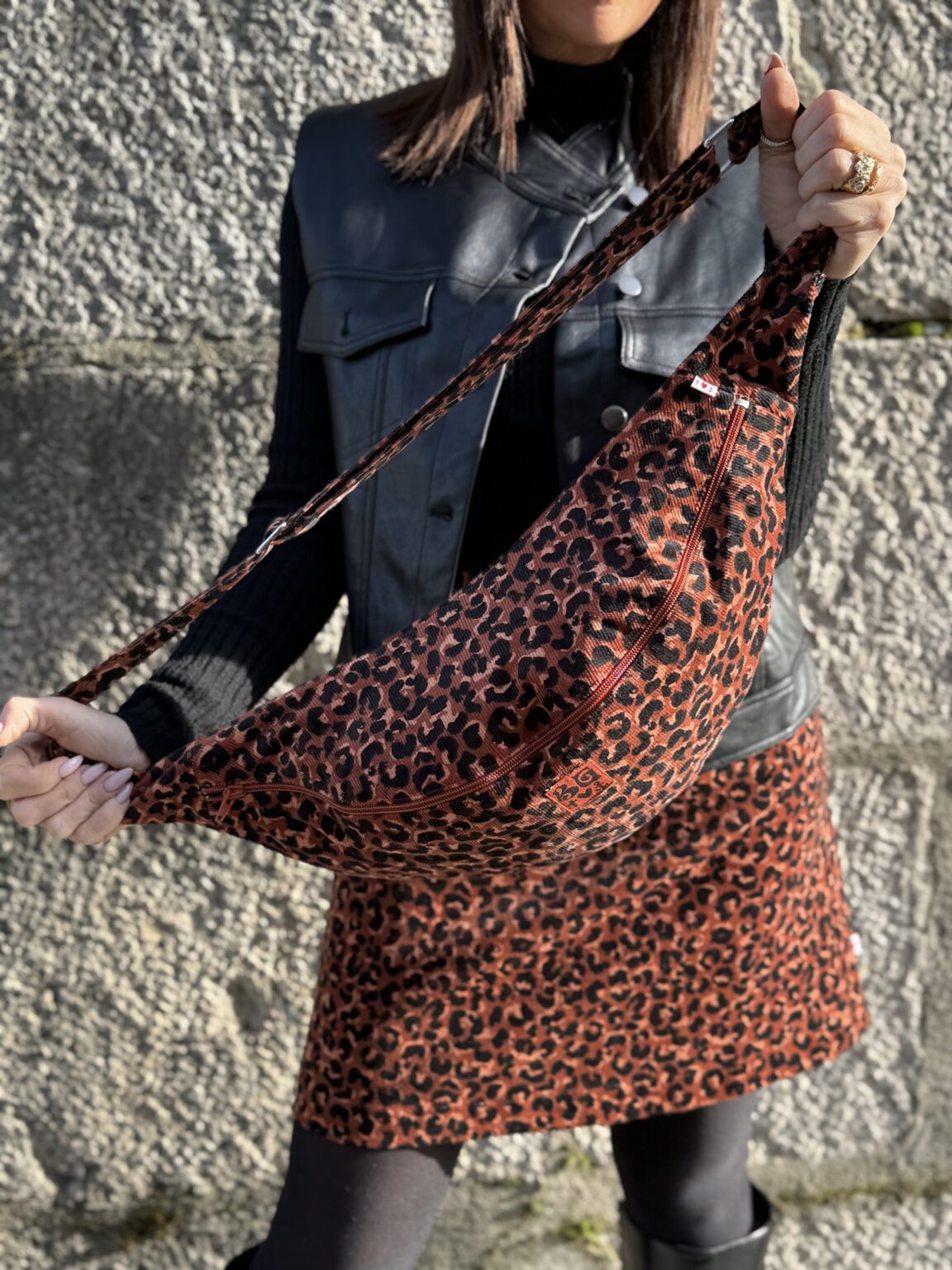 jupe courte imprimée léopard