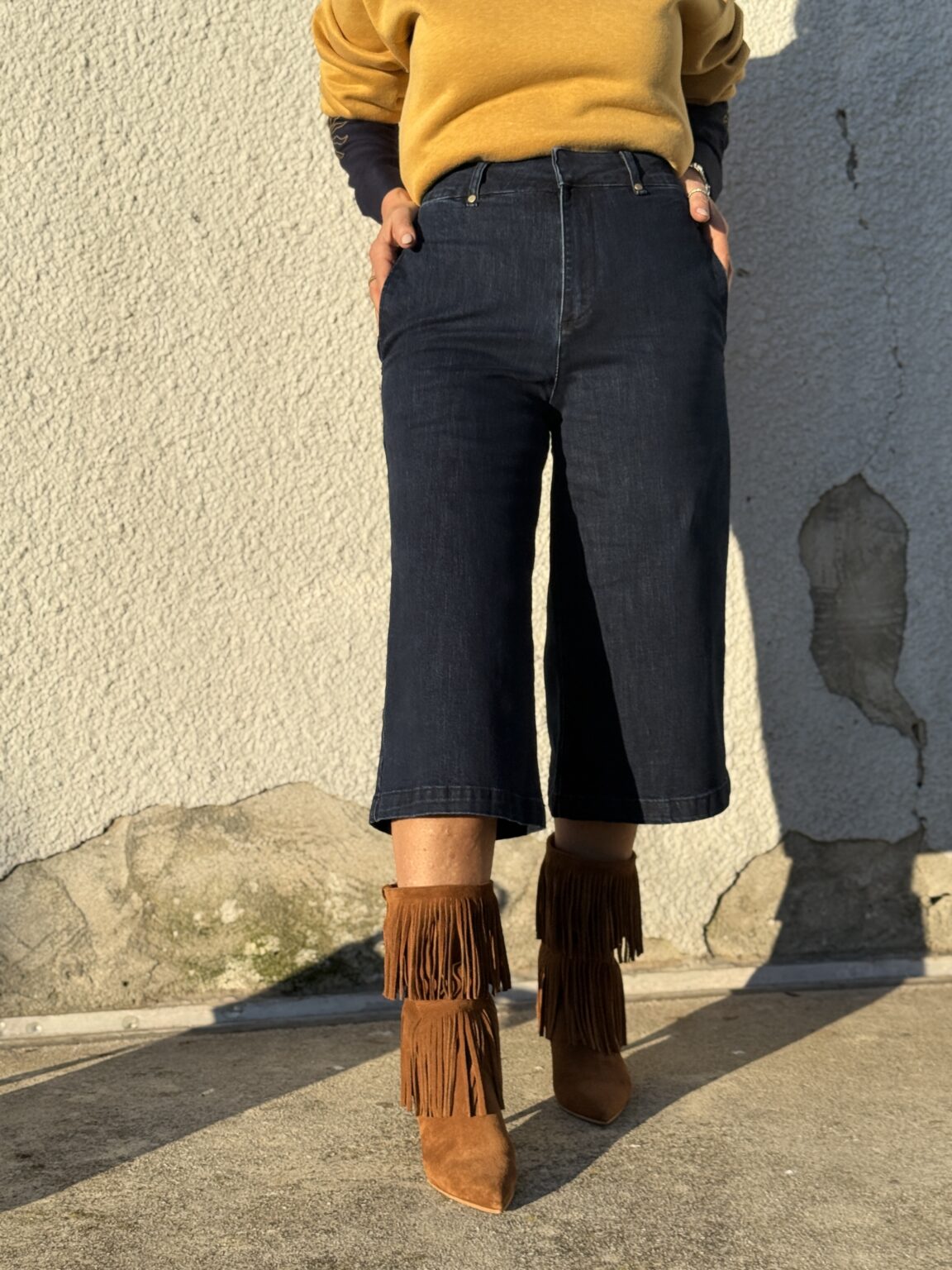 bermuda large en denim brut plint