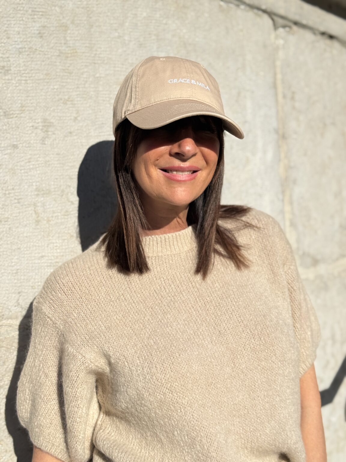 casquette coton unie beige "grace & mila"