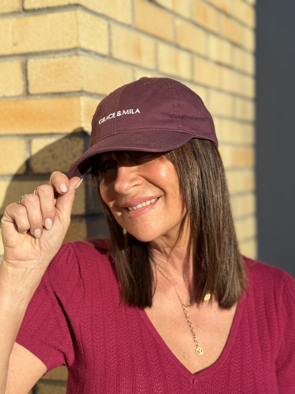 casquette coton unie bordeaux