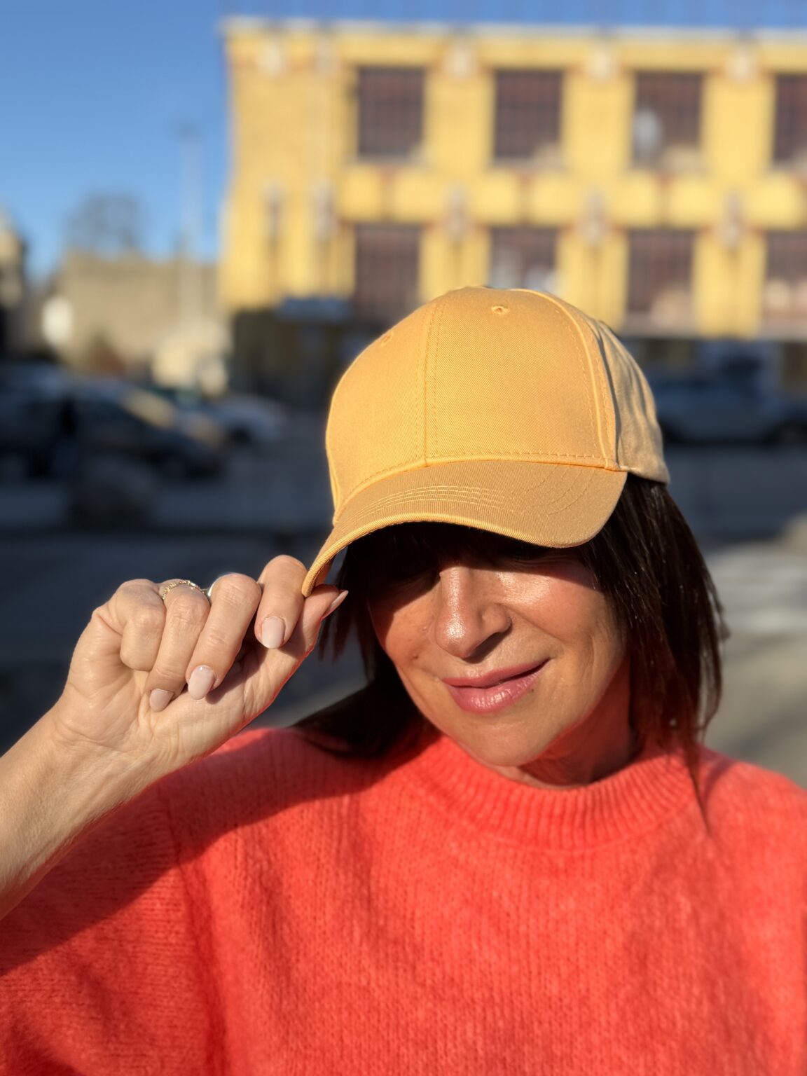 casquette coton orange