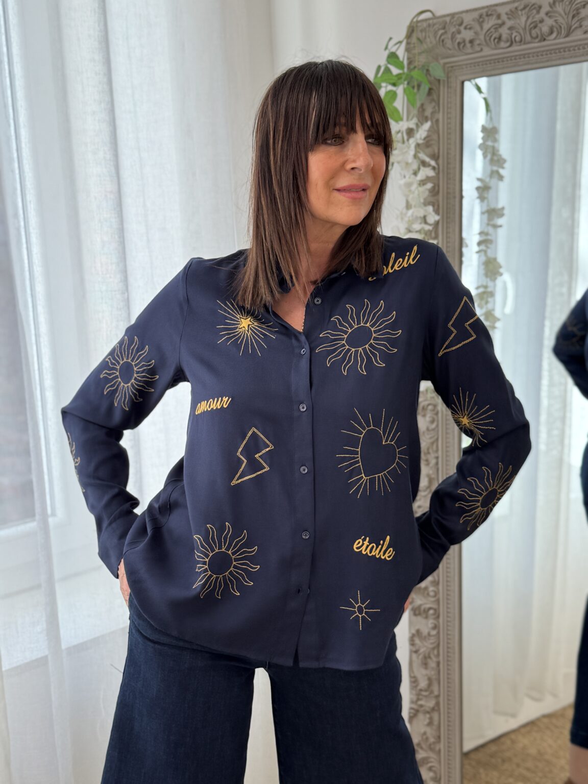 t shirt ajusté manches courtes pivoine veylor