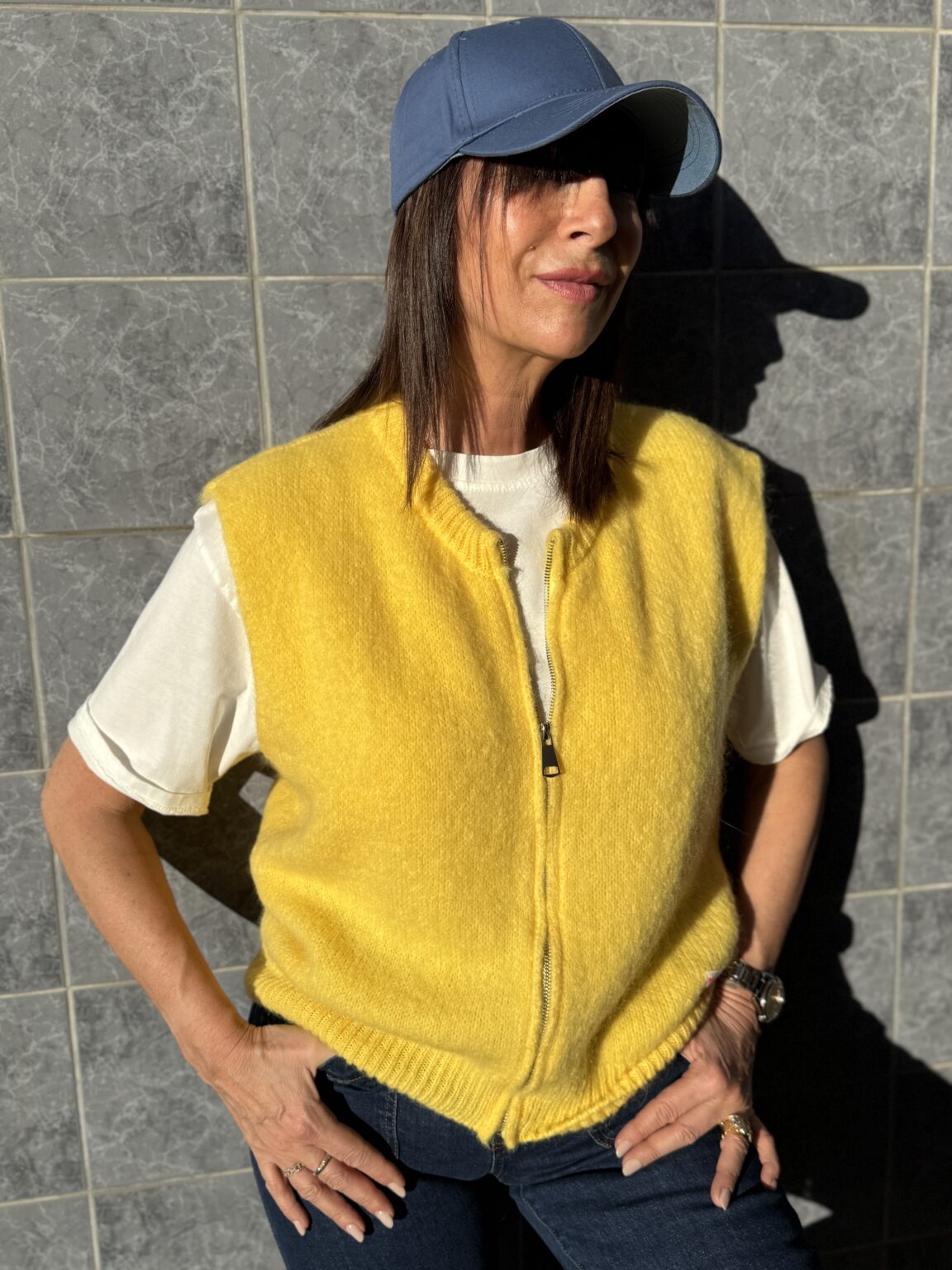 gilet maille zippé sans manches lili poussin marie ile de rÉ