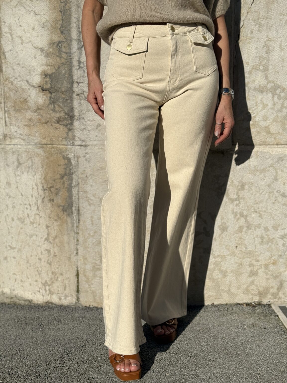 jean flare large large beige peyton