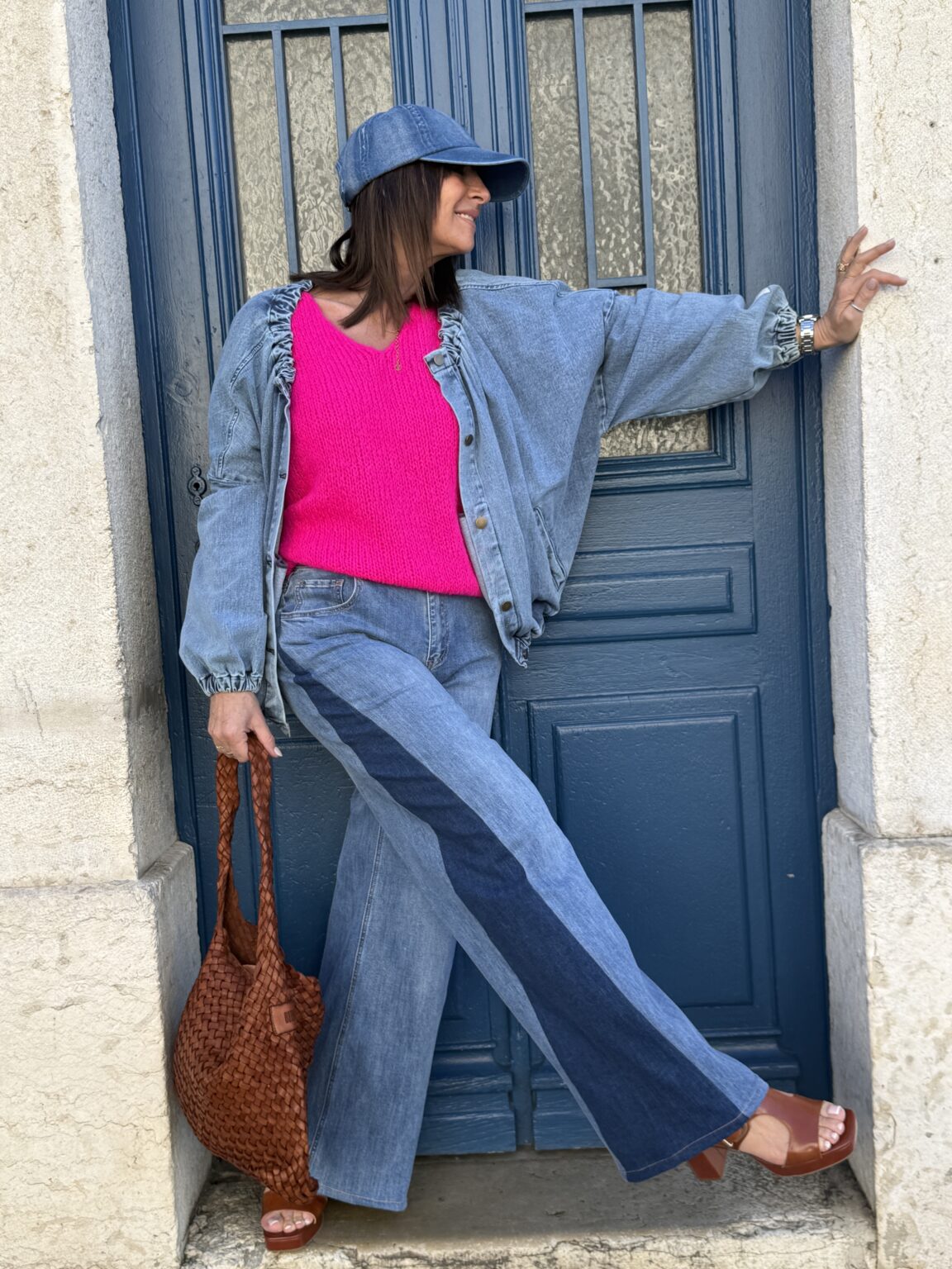 look denim cool & fuchsia vibrant