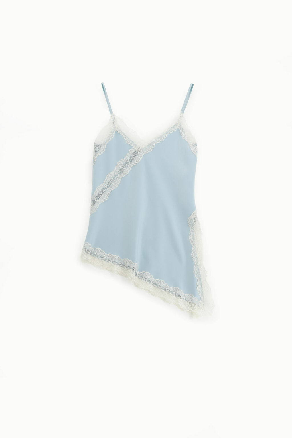 rip0lba top satin dentelle bleu ciel impérial