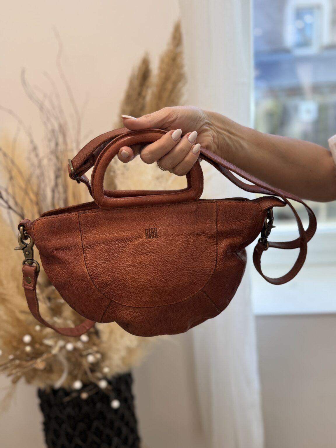 sac à main en cuir tan milbridge biba