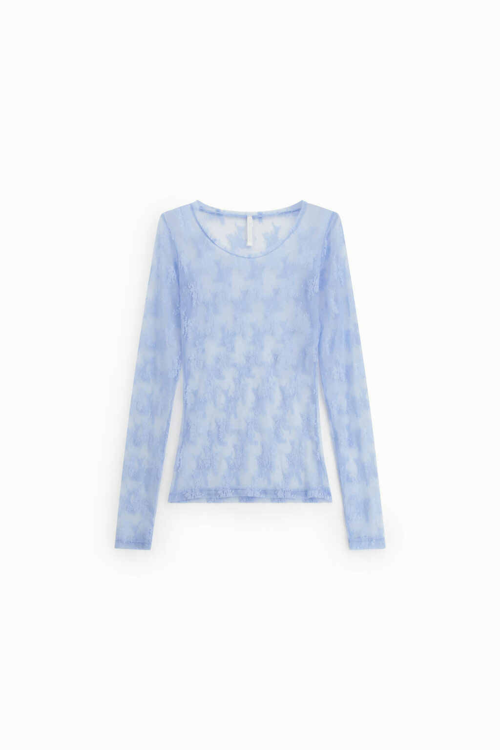 tw91lmx top haut dentelle manches longues bleu ciel