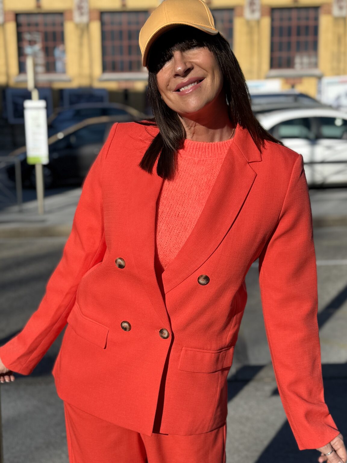 veste de tailleur croisée manches longues verte parfaite