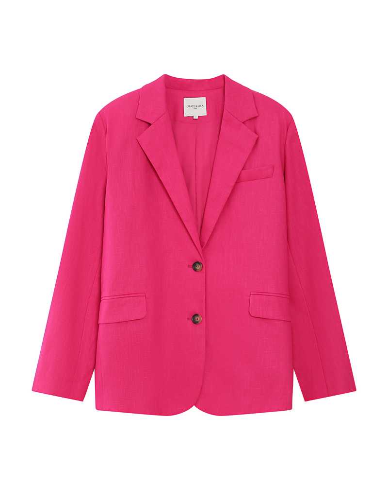 veste tailleur fuchsia velize grace et mila