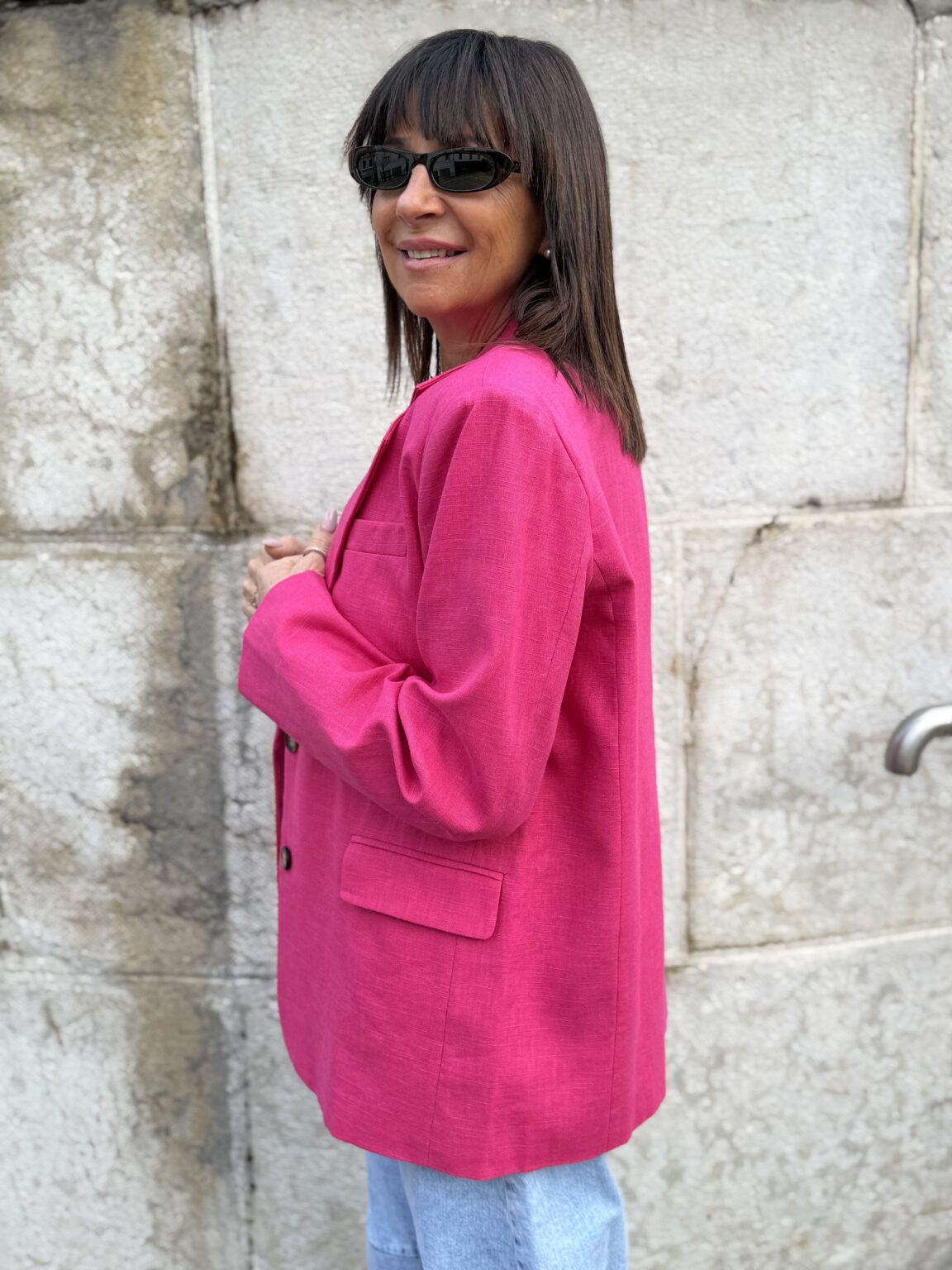 veste tailleur fuchsia velize grace et mila4