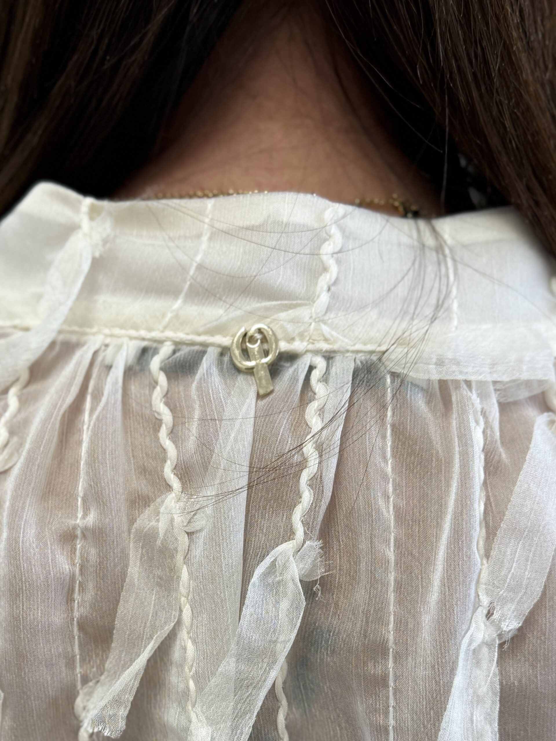 a02n0040 chemise voile texturé à détails frangés philia loft