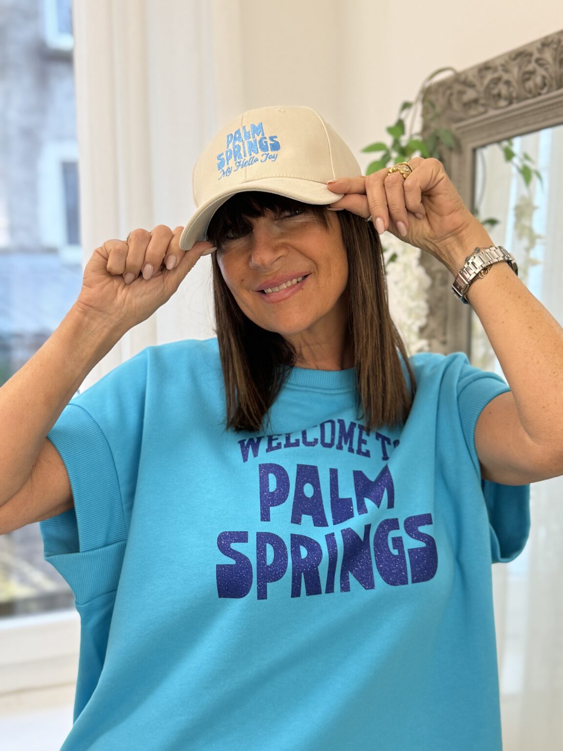 casquette brodé "palm spring" my hello joy