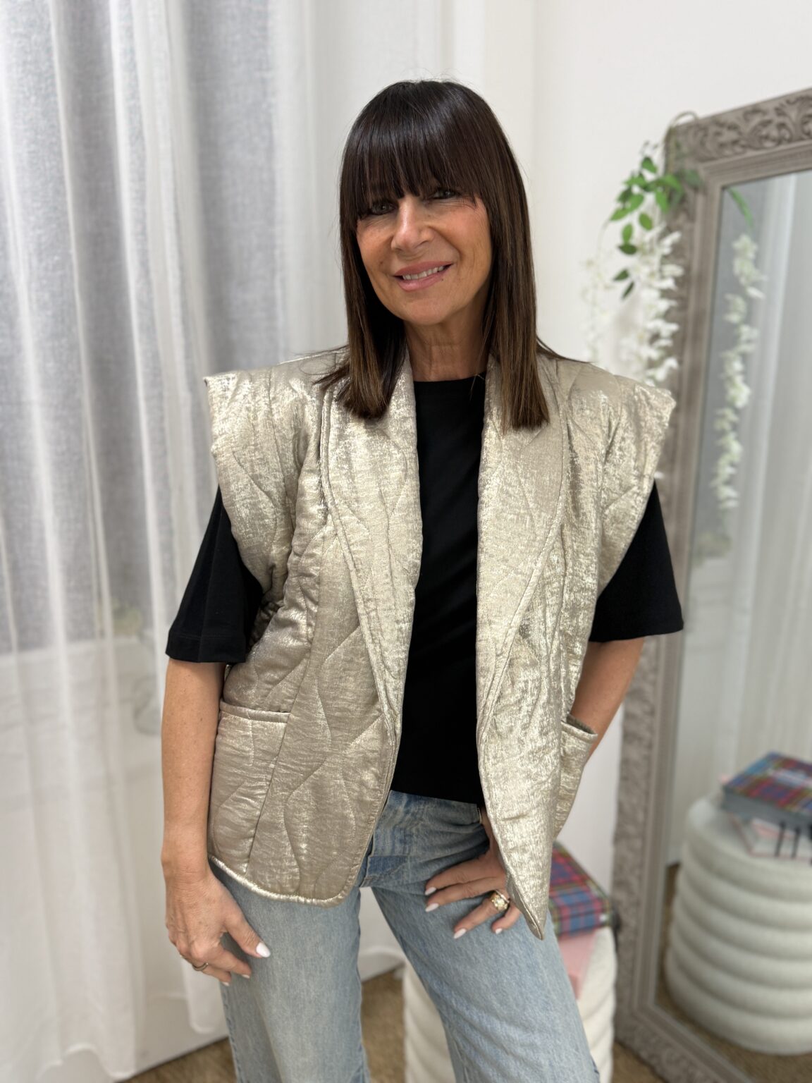 gilet matelassé sans manches kaki brooklyn aokyanos