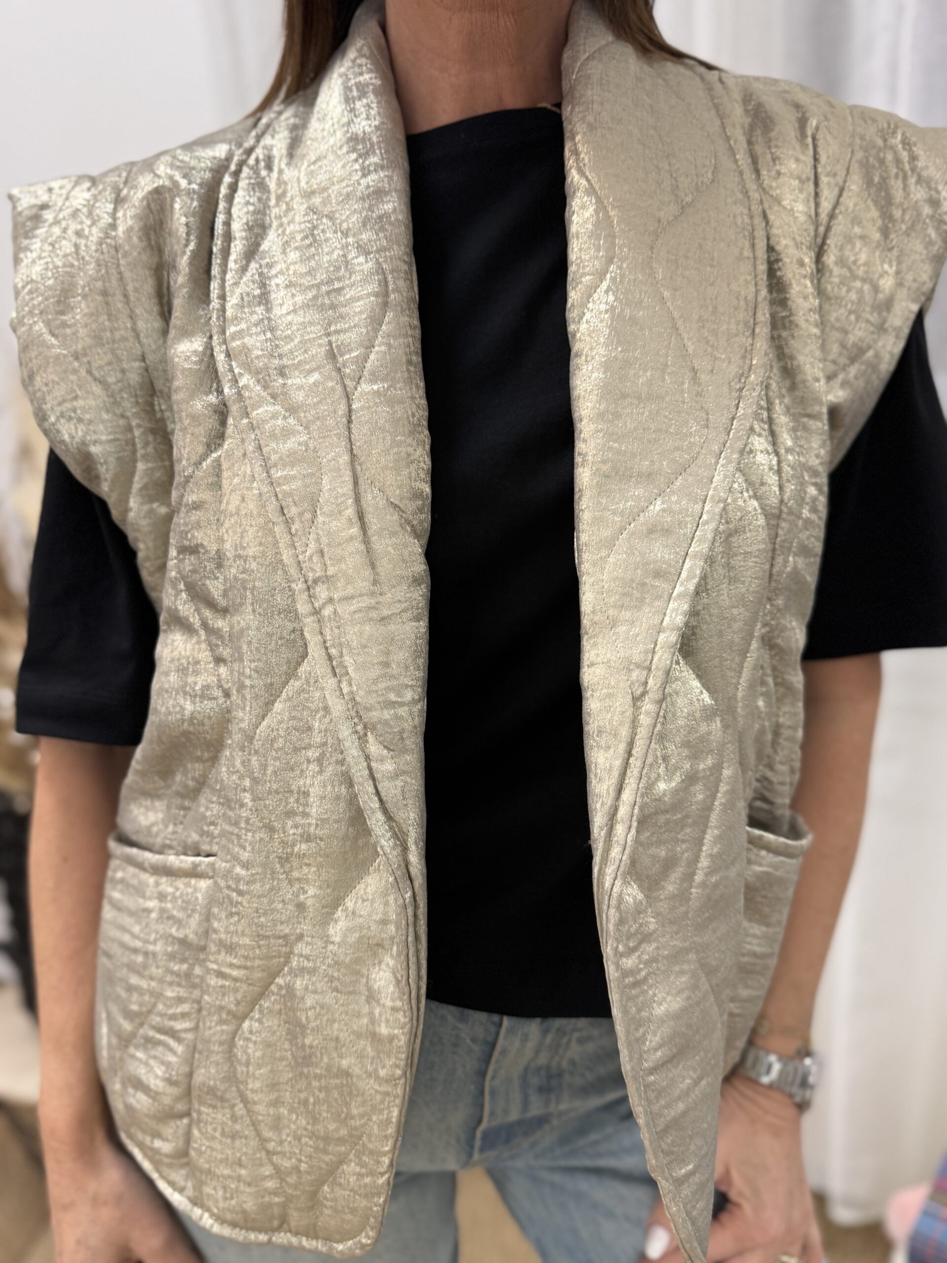 gilet matelassé sans manches kaki brooklyn aokyanos