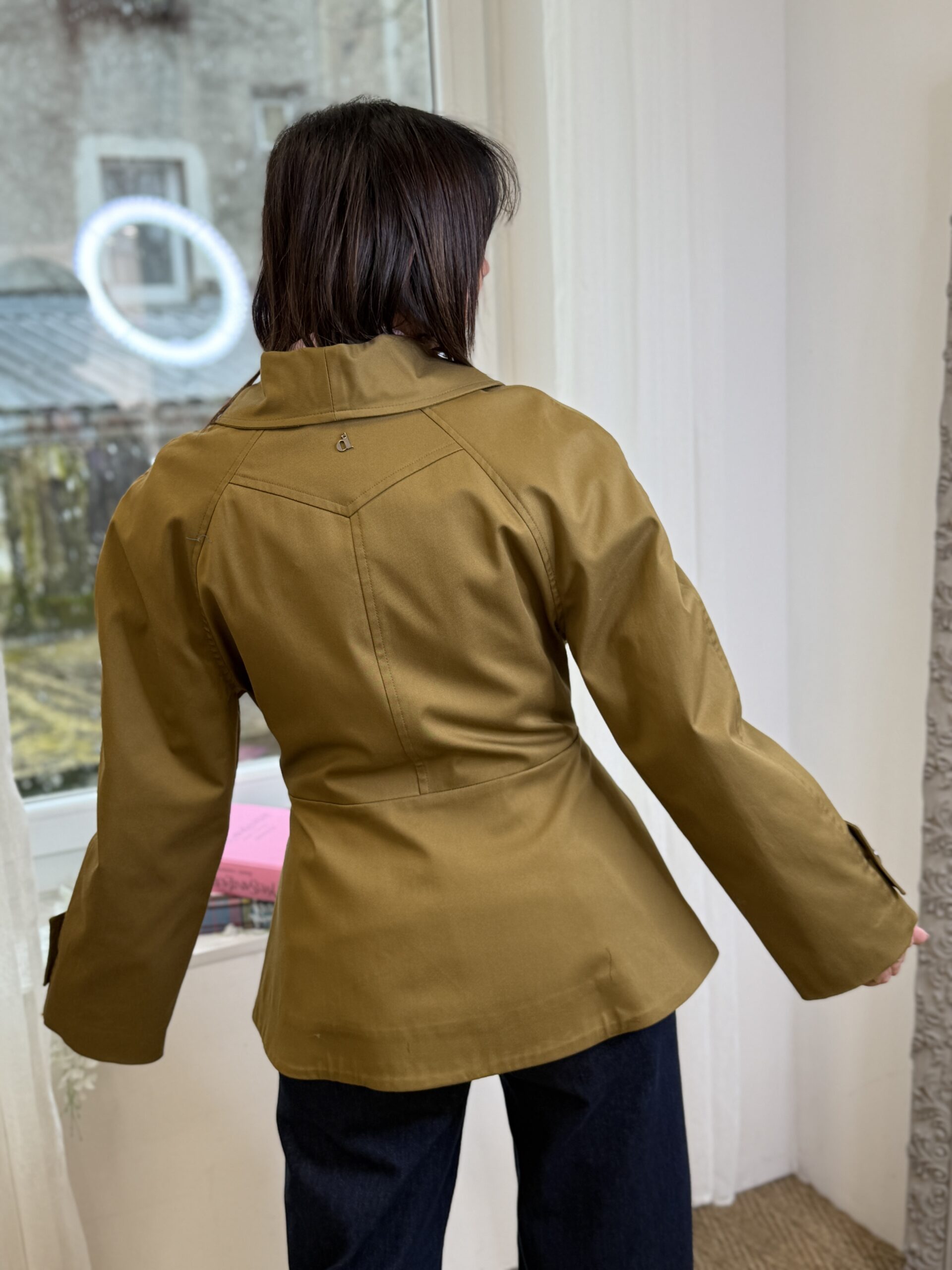 j845a030 veste structurée croisée kaki dixie