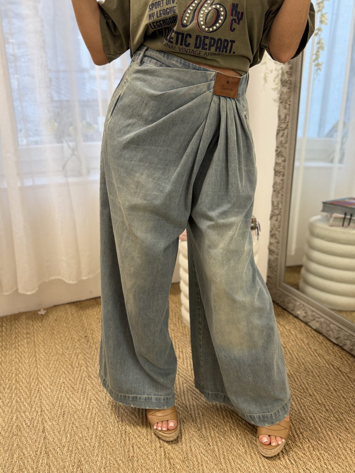 jean taille haute avec lien souvenir