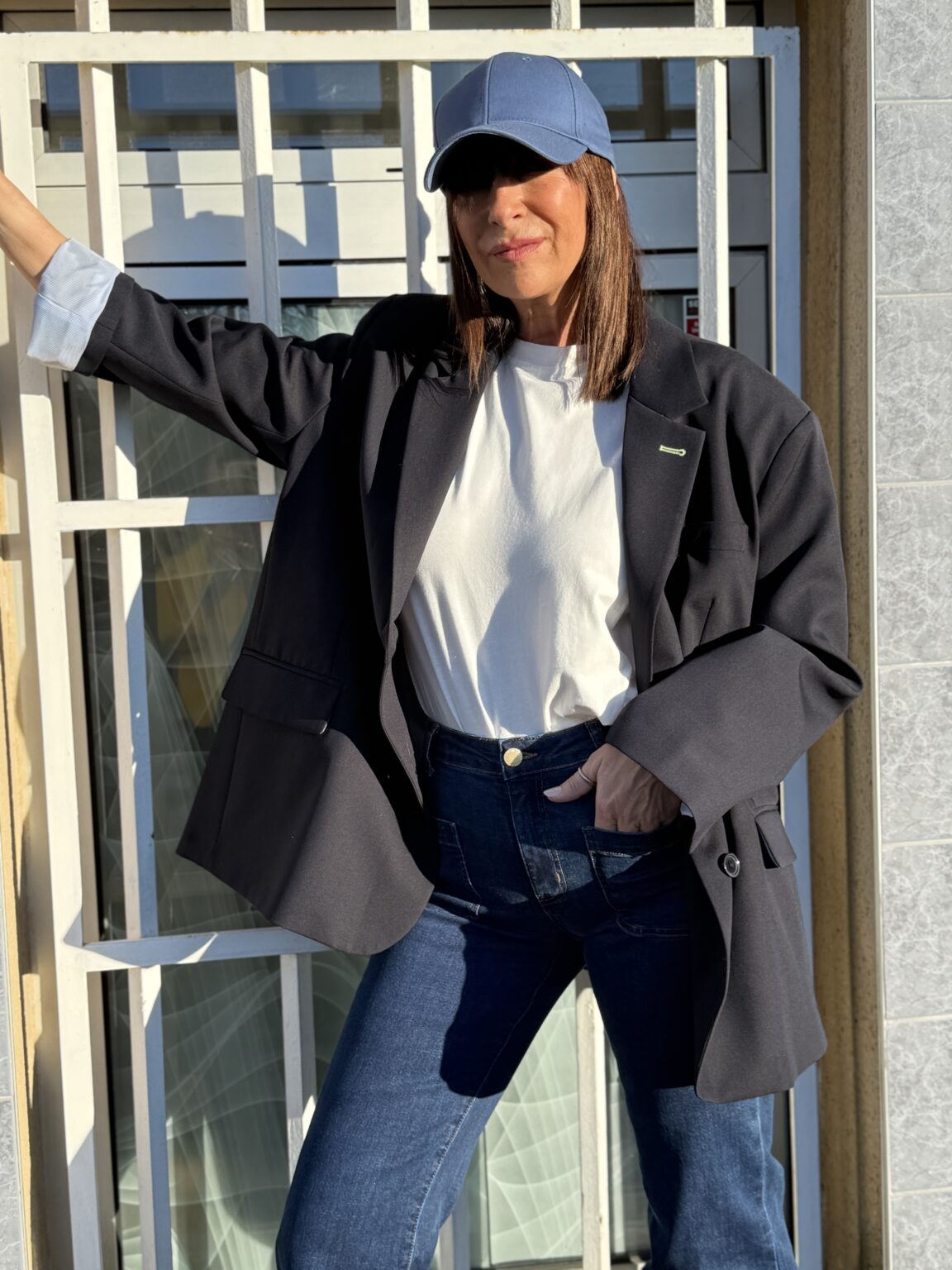 veste blazer oversize marine imperial