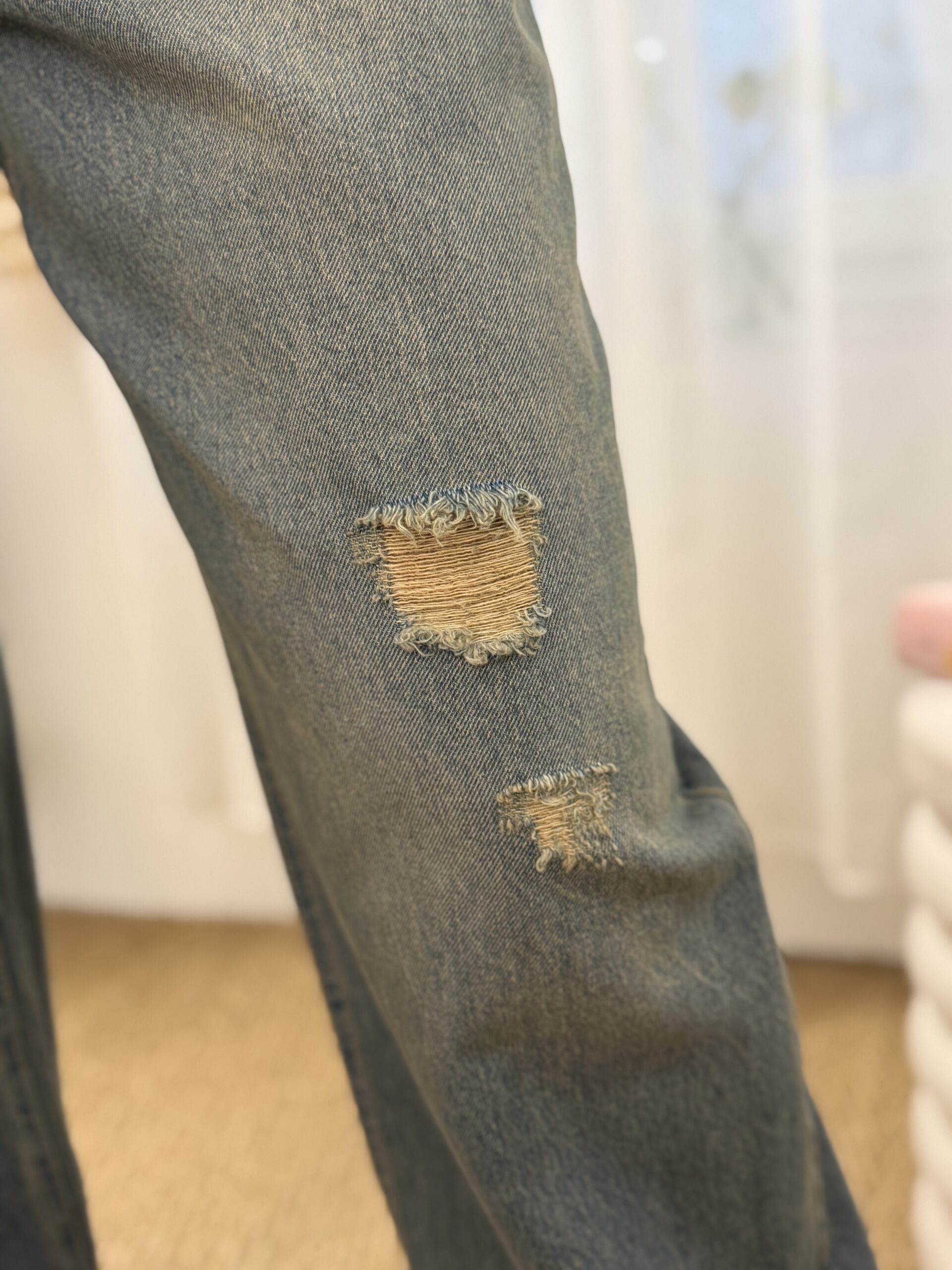 jean large destroy denim vintage kikisix