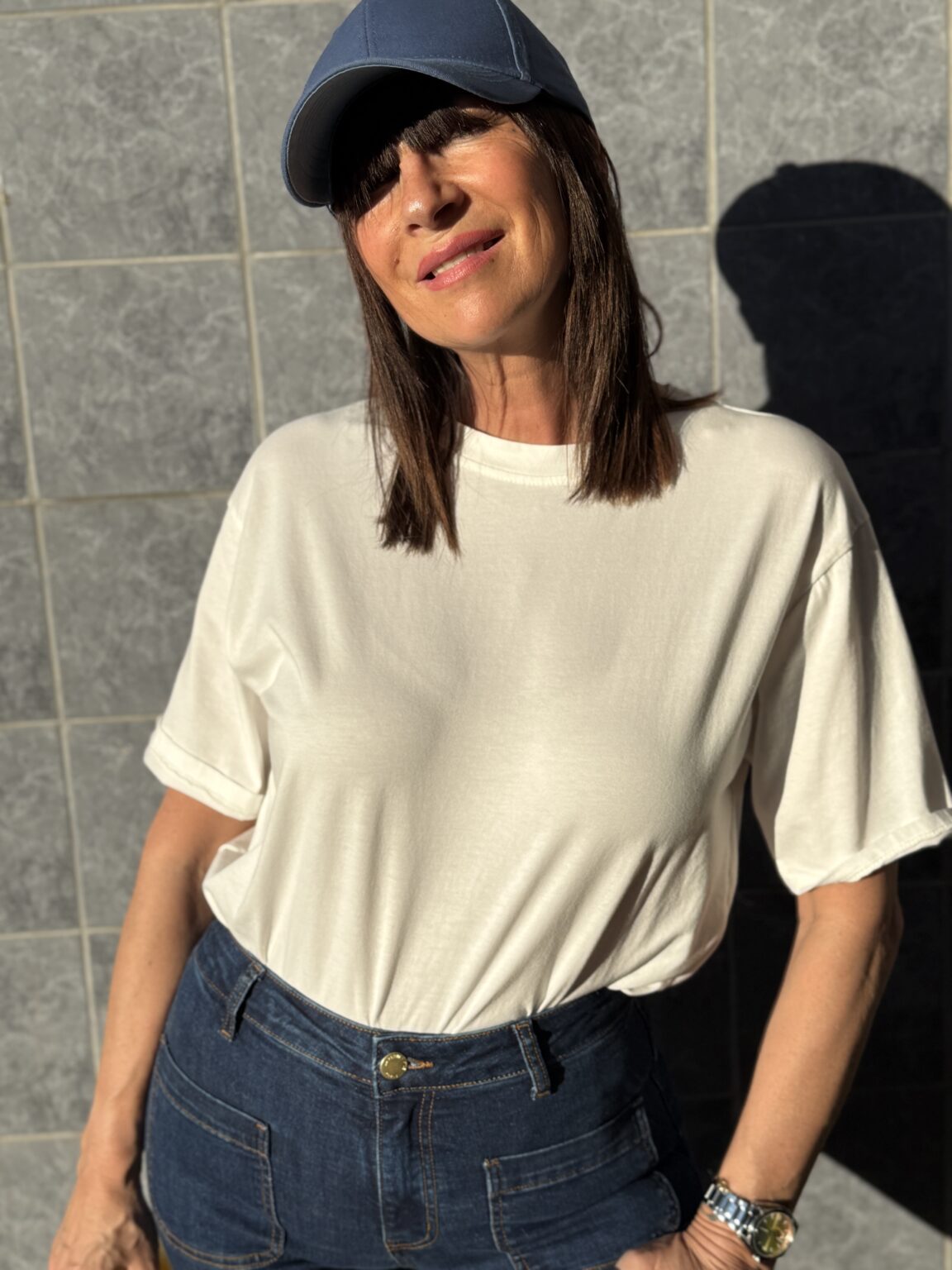 t shirt basique manches courtes blanc kikisix