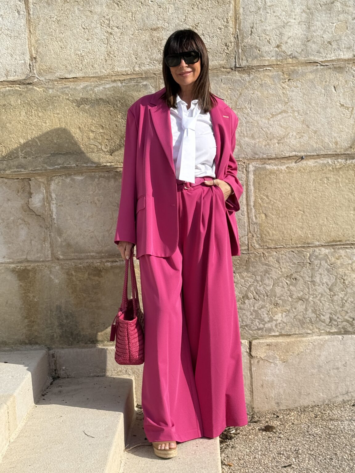 look pink power suit