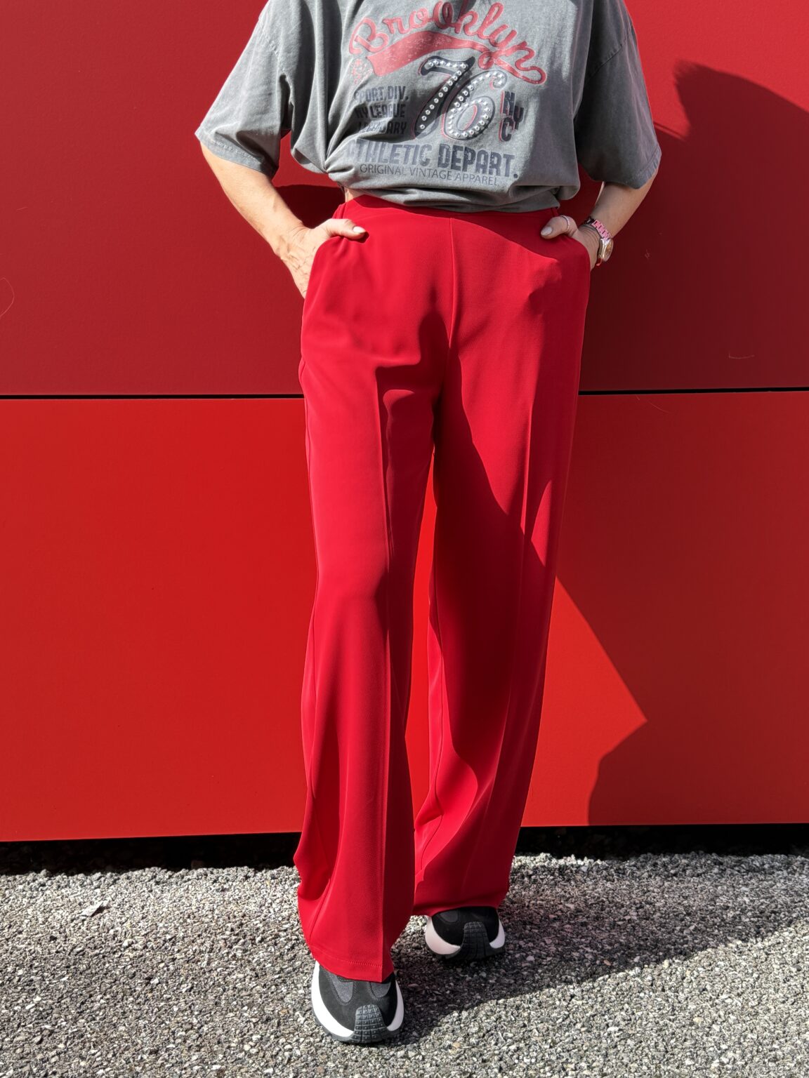 pantalon fluide large fuchsia imperial