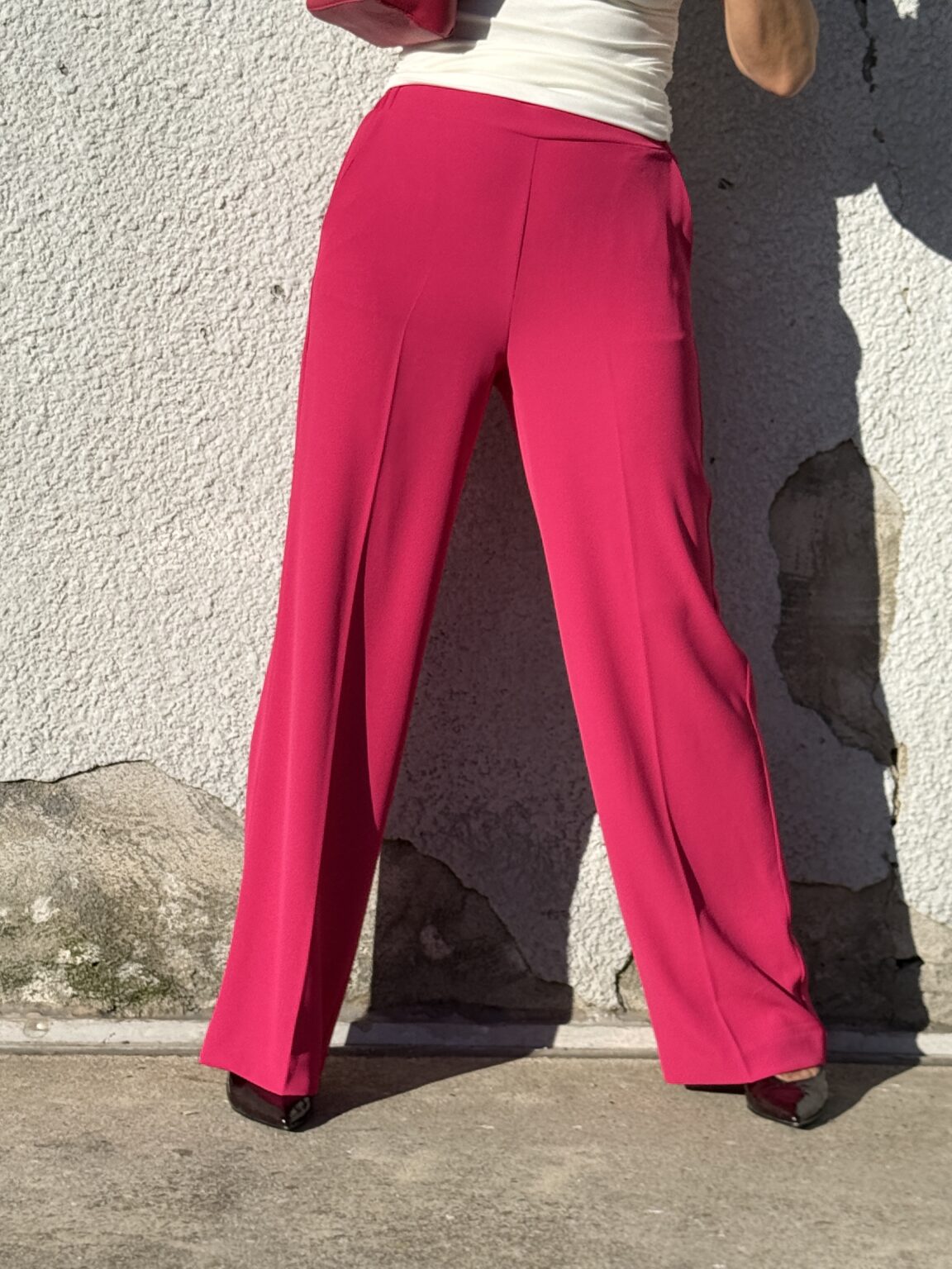 pantalon fluide large fuchsia imperial
