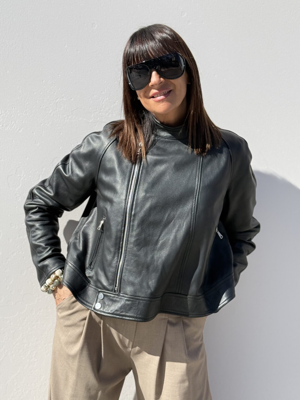 perfecto veste en cuir noir souvenir