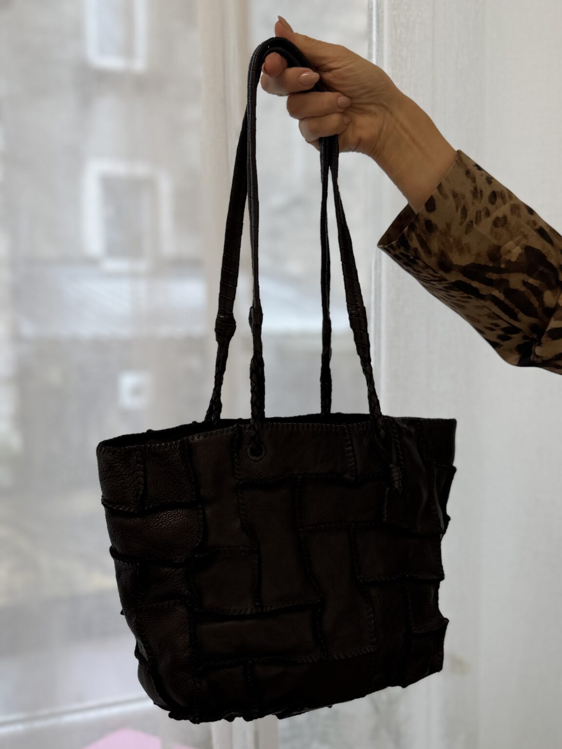 sac bandoulière en cuir oley noir biba