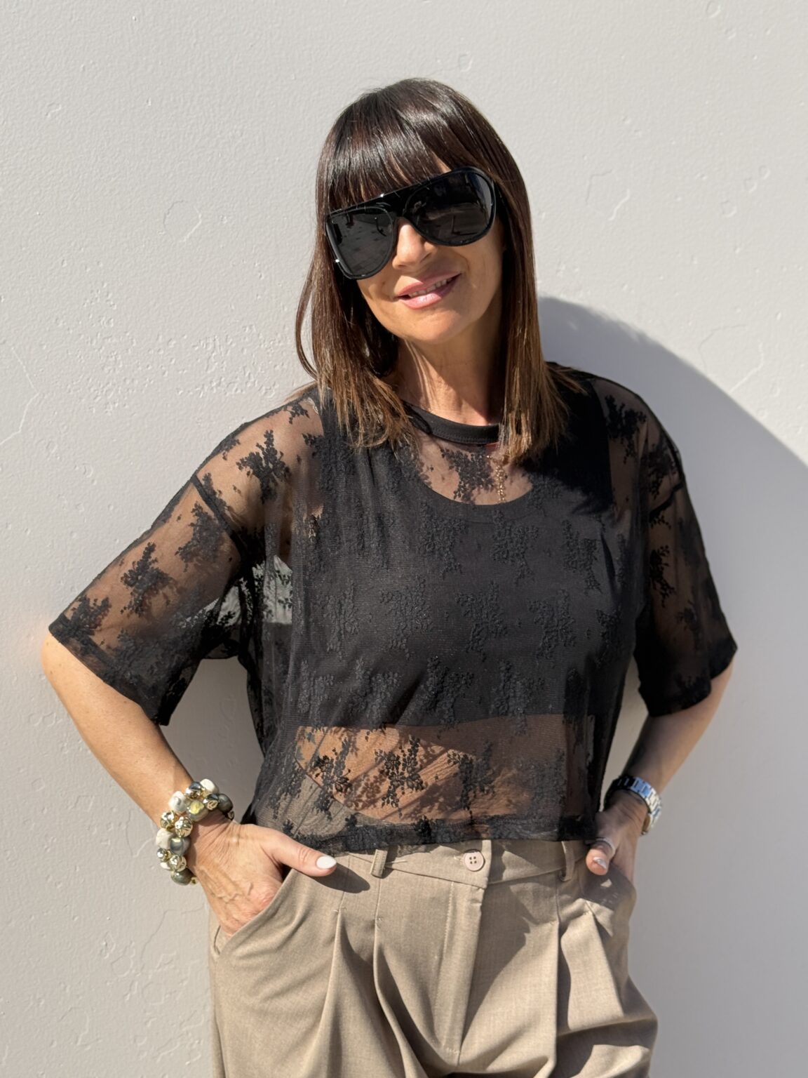 top court en dentelle noir imperial