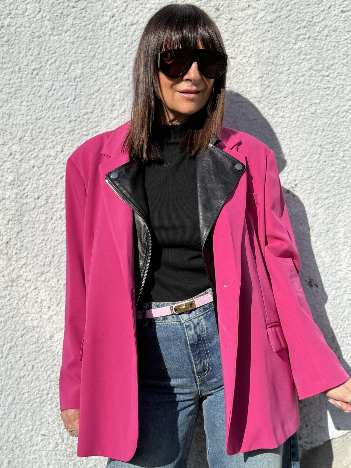 veste blazer oversize fuchsia imperial