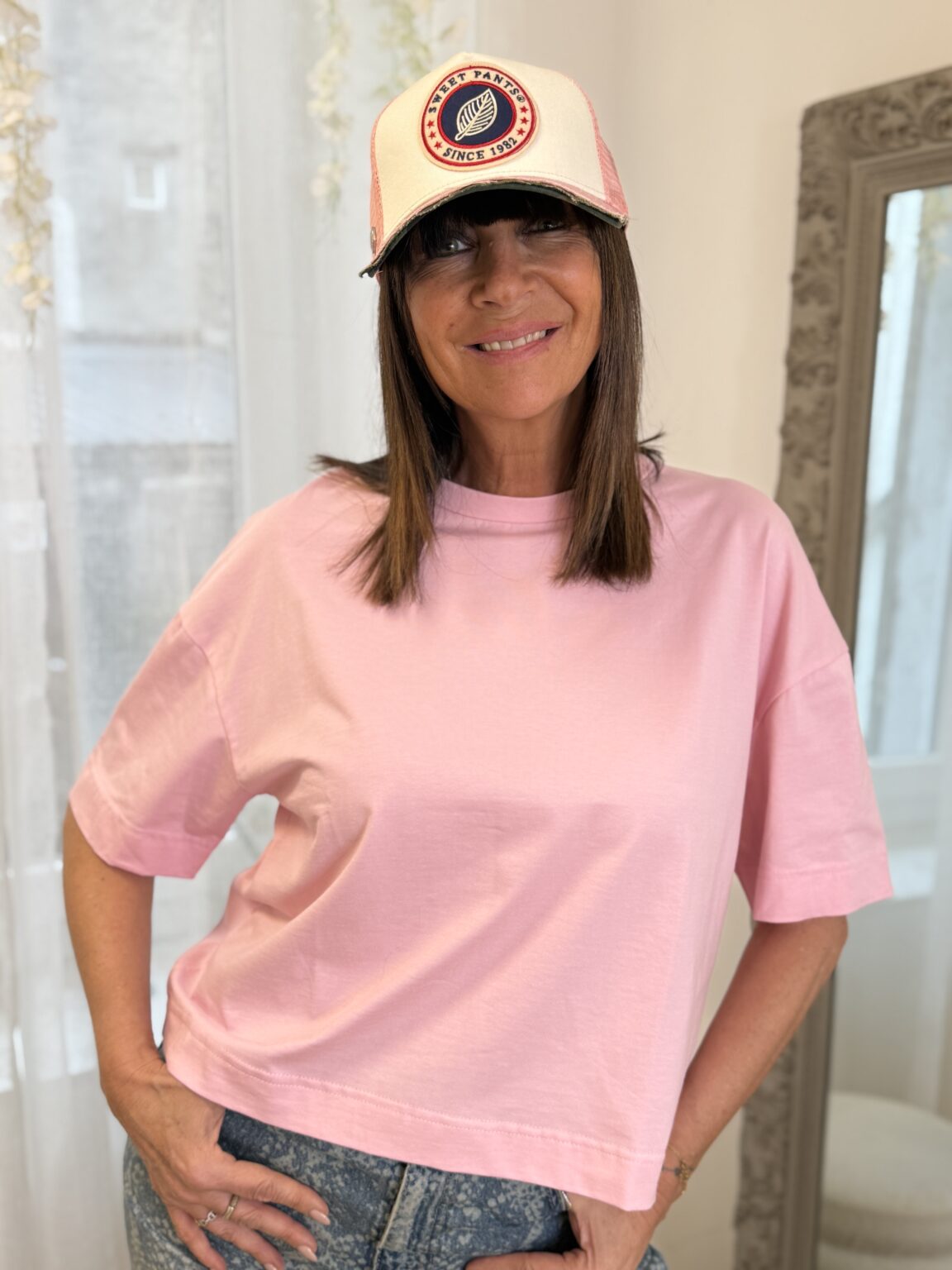 t shirt basique manches courtes rose muchmoney