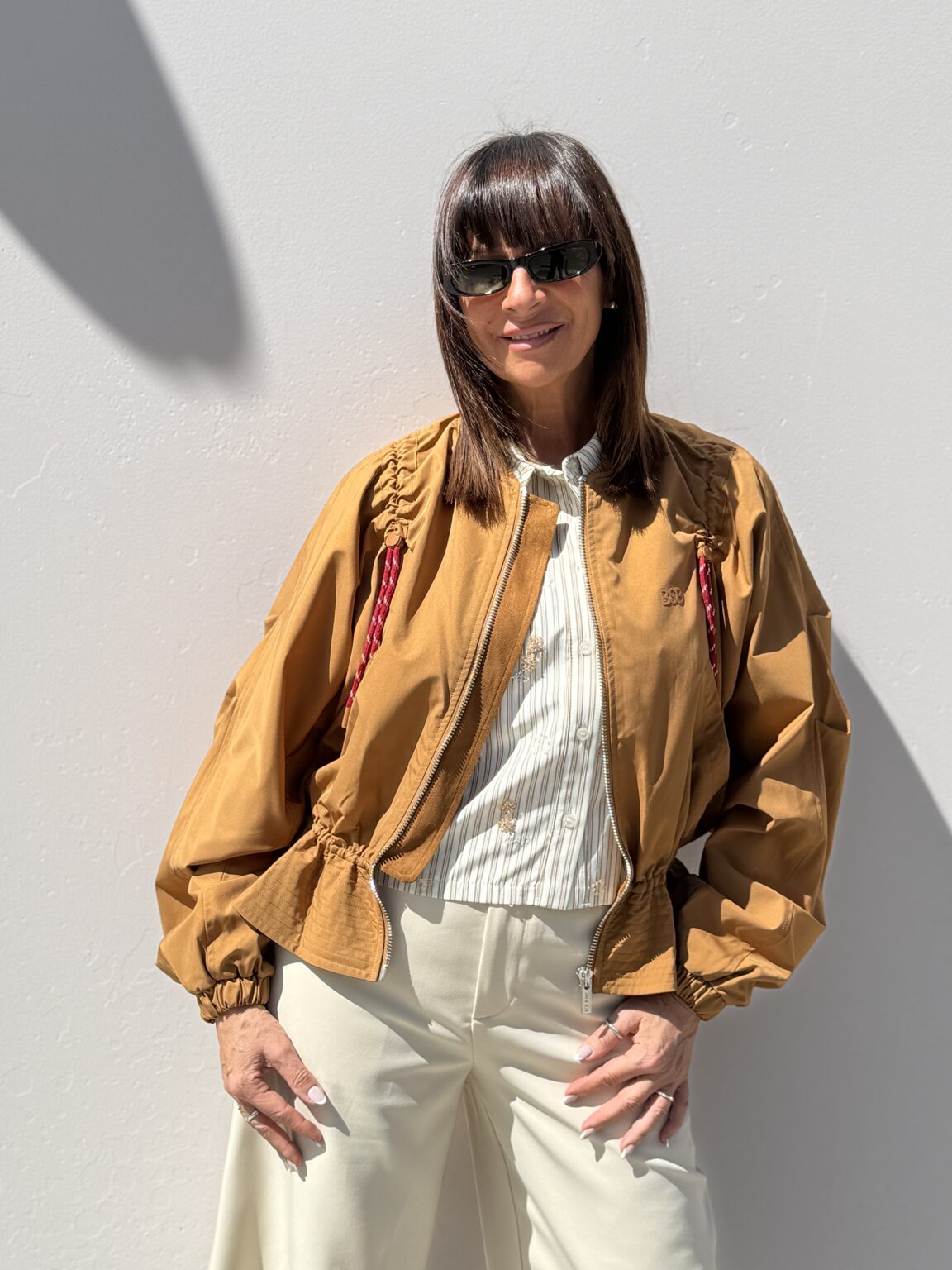 blouson court camel esprit bomber bsb