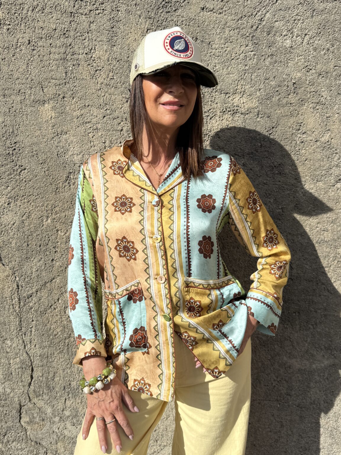 chemise fluide imprimée multicolore dixie