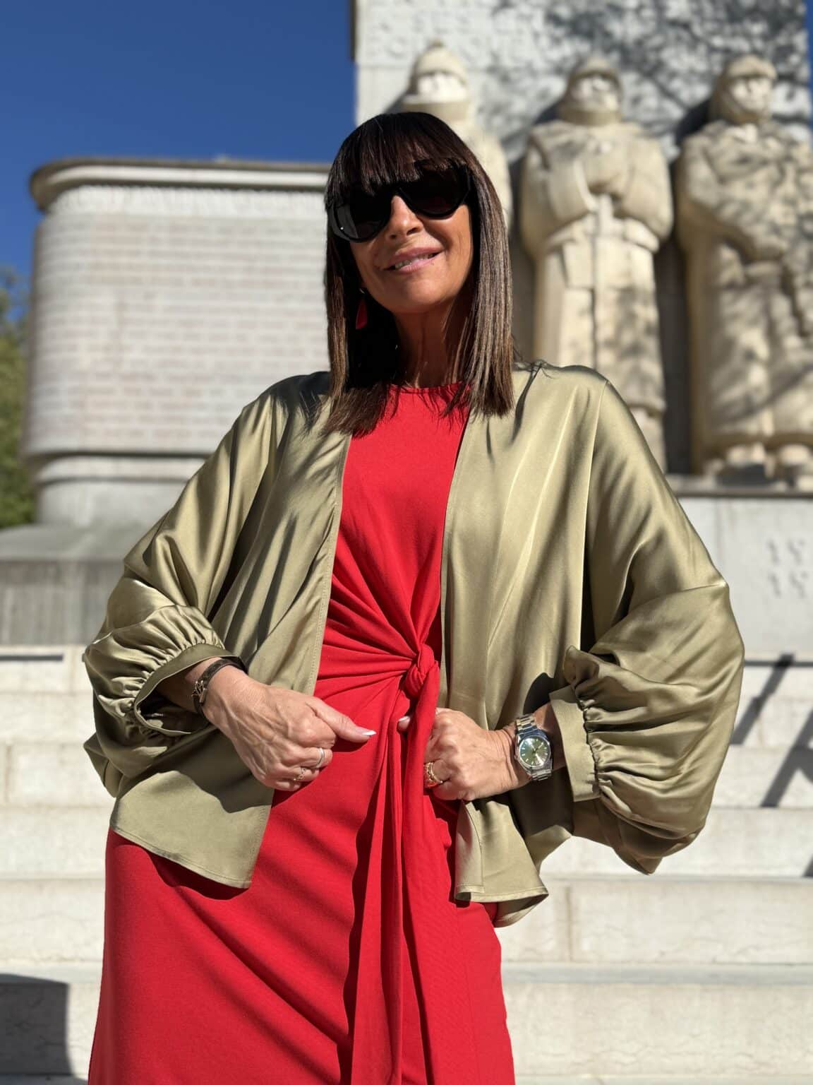 gilet fluide satiné vert sauge