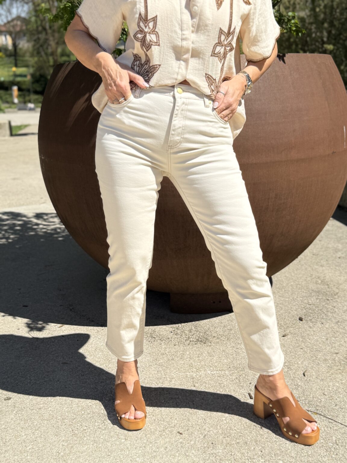 jean beige slim brieg la petite etoile océ