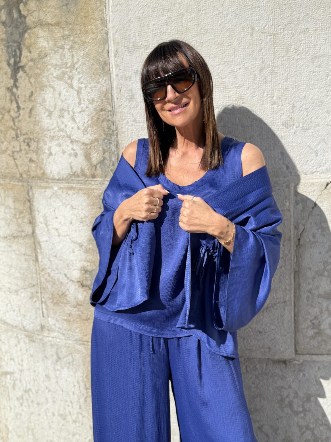 veste légère fluide bleu marine meme road (amb)